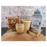 Decorative Lantern, Woven Baskets, Small
