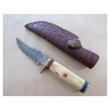 Handmade Damascus Knife - 9"