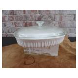Corning Ware - Fluted White Casserole w/lid