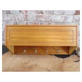 Wooden Shelf with storage and cup hooks
