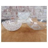 Lead Crystal Bowls, Scalloped Edge Glass Bowl