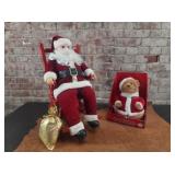 Battery Operated 24" Santa, Santa Bear - animated