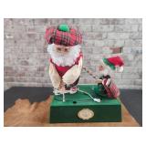 Animated Golf Santa with Caddy