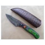 Handmade Damascus Knife - 10"
