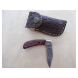 Handmade Damascus Pocket Knife