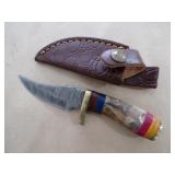 Handmade Damascus Knife - 7"