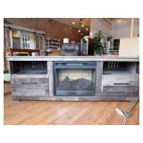 72" Credenza with electric fireplace heater