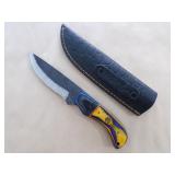 Handmade Damascus Knife - 9"