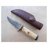 Handmade Damascus Knife - 9"