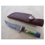 Handmade Damascus Knife - 9"