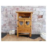 Decorative Wooden Shelf w/Towel Rod & drawer