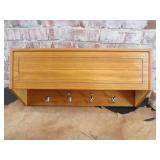 Wooden Shelf with storage and cup hooks