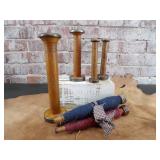 Wooden Loom Spindles