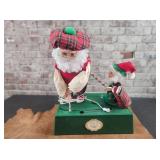 Animated Golf Santa with Caddy