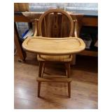 Solid Oak High Chair