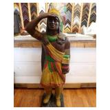 51" Native American Chalkware Statue -