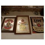 Grizzly, Strohs, Miller Lite Wall Mirrors