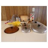 Pyrex Measuring Pitcher, Pan Lids, Tupperware