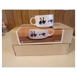 New in Box - Soup Mugs - S/12 - Blue Geese