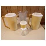 Tupperware & Glass Pitchers, Hand Grinder