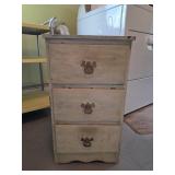 3 Drawer Wooden Chest - contents included