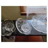 Glass Hostess Sets - multiple patterns,