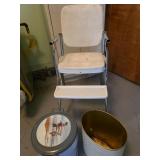 MCM High Chair, Trash Can, Decorative Tin