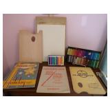 Art Supplies & Easel