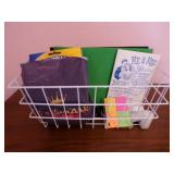Desk, Craft Supplies with Basket