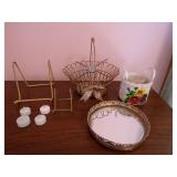 Brass Decor, Easels,Candles