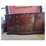 6 Drawer Buffet Cabinet w/ Wall Mirror