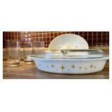 Pyrex MCM Star Glow Pattern Glasses &