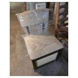 Upholstered Rolling Storage Chair
