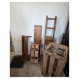 Wall Curio Shelves, Wooden Crate
