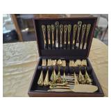 Holly Berry Japan Plated Flatware 16 pc Set