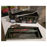 Toolbox and pipe wrenches