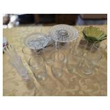 Ice Tea Glasses, Champagne Flutes, Green &
