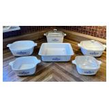 Corningware Cornflower Pattern Casserole Dishes