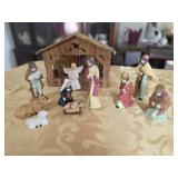 Porcelain Nativity with Stable