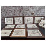 Set of 11 Abe Lincoln Prints by Donna Predmore