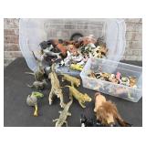 Large Collection of Rubber, Resin Toy Animals