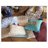 Accent Pillows, Throws, MCM Wastebasket