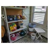 Shelving unit with contents