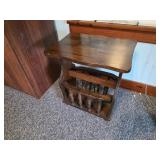 Wooden side table/magazine rack