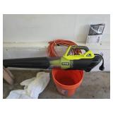 Ryobi electric leaf blower w/extension cord,
