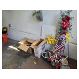 Plastic lawn edging, florals