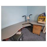 Computer Desk and rolling filing cabinet