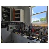 Contents of countertop, wall and upper cabinets