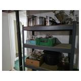 Shelving unit and contents - canning supplies
