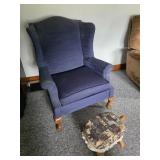 Wing back chair and footstool